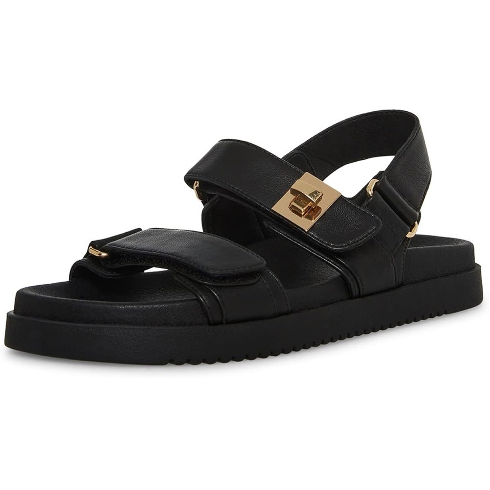 Steve Madden Mona Sandals with Gold Buckles